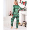 Women's Christmas One Piece Pajamas Printed Long Sleeve Jumpsuit  Reindeer & Snowflake Patterns Xmas Onesie - 3 of 4