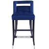 TOAOTBNBO Comfortable Barstool with Nailheads, Counter Height Bar Stools with Birch Wood Leg, Mid-Century Stools for Kitchen Island - 2 of 4