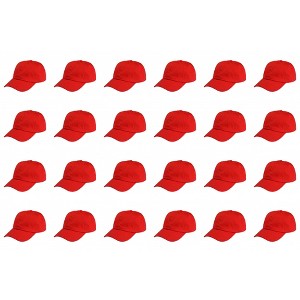 24 Pack Bulk Cotton Dad Hats Ideal for Events Teams or Printing Projects - 1 of 4