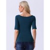 INSPIRE CHIC Women's Half Sleeves Scoop Neck Fitted Layering Soft T-Shirt - 4 of 4