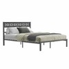 Galano Candence Eirwen Metal Frame Queen Platform Bed in White, Black - 3 of 4