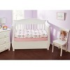 Everyday Kids 2-Pack Fitted Girls Crib Sheets, 100% Soft Breathable Microfiber, Fits Standard Crib Mattress 28x52in, Ballerina and Pink Sheets - 4 of 4