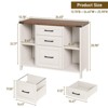 Lateral File Cabinet Fits Files Letter or A4 Size, Wooden Printer Stand, Adjustable Shelf - 2 of 4