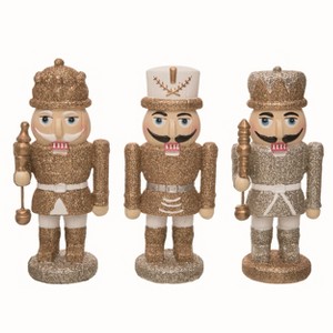Transpac Resin Glitz Nutcracker Figurine Set of 3 Christmas Home Decorations - 1 of 1