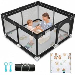 Baby Playpen , Large Indoor and Outdoor Play Yards, 360° Visibility , for Toddler - 1 of 4