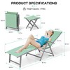 Crestlive Products 3 pc Outdoor Aluminum Adjustable Folding Chaise Lounge Chairs and Foldable Side Table Set - 2 of 4