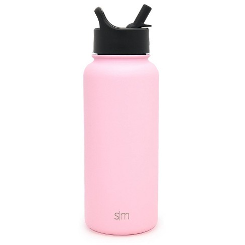 water bottle with rubber straw