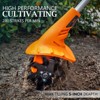 Ukoke Cordless Tiller Cultivator, 20V 2.5Ah Battery, 280 RPM, 24 Steel Blades, 5" Deep x 7.8" Wide Tilling Path, Orange, ST1902 - 3 of 4