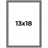 PosterPalooza | Textured Grey Picture Frame - UV Acrylic, Foam Board Backing, Hanging Hardware - 2 of 4
