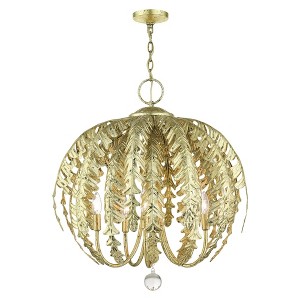 Livex Lighting Acanthus 5 - Light Chandelier in  Winter Gold - 1 of 2