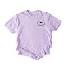 Simply Sage Market You're Doing Great Smiley Face Front And Back Garment Dyed Tee - S - Orchid - 3 of 4