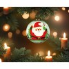 HomeRoots Festive Glitter Santa Hand Painted Mouth Blown Glass Ornament - 2 of 4