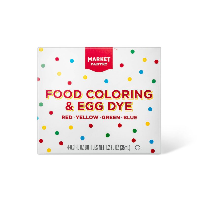 Food Coloring &#38; Egg Dye 4pk 1.2 fl oz - Market Pantry&#8482;, 1 of 7