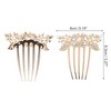 Unique Bargains Women's Two Flowers Hair Insert Comb 1 Pc - 2 of 3