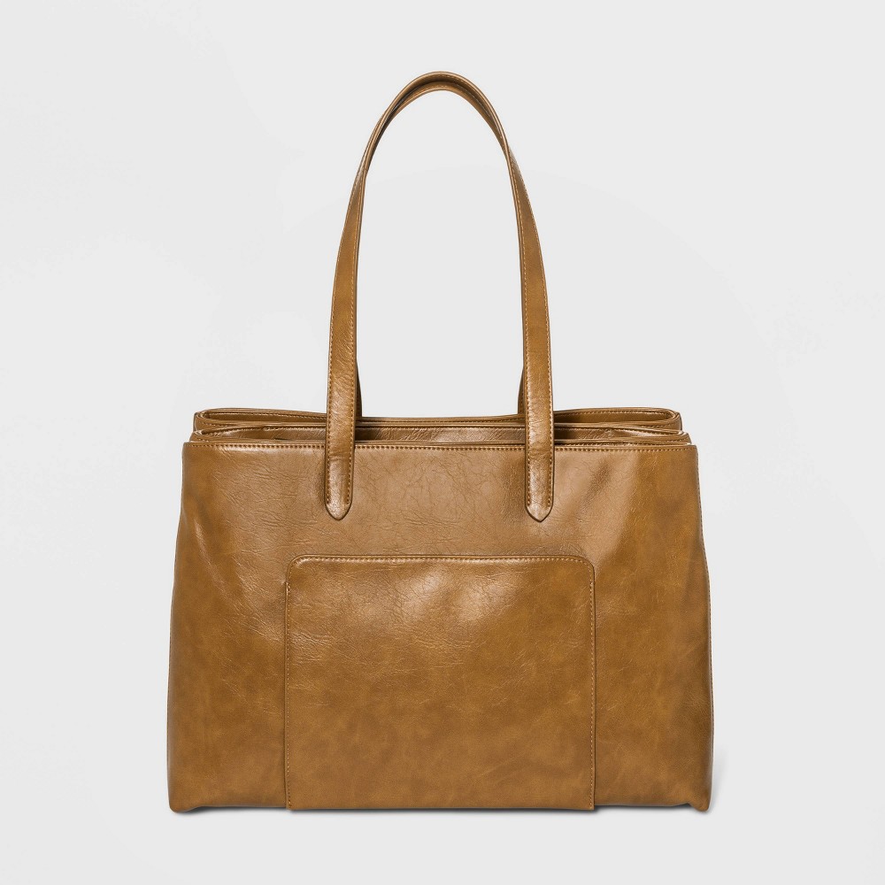 Cayden Triple Compartment Tote Handbag - Universal Thread Light Brown