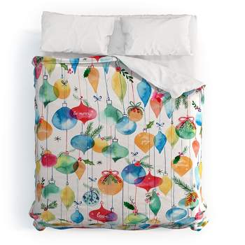 Ninola Design Christmas Baubles ords Comforter + Pillow Sham(s) - Deny Designs