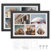 SONGMICS A4 Picture Frame Collage for Wall Decor, 4x6 Multi Photo Frame for Desk, 8x10, 8x12 or 4x4 Photos with 3 Mats, 9x12 Without Mat, Glass Front - 3 of 4