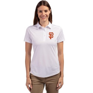 San Francisco Giants Cutter & Buck Prospect Eco Textured Stretch Recycled Womens Short Sleeve Polo - 1 of 1
