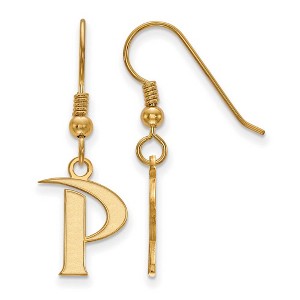 Black Bow Jewelry 14k Yellow Gold Plated Sterling Silver Pepperdine Waves NCAA Dangle Earrings - 1 of 3