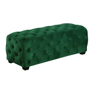 Gabrielle Tufted Ottoman Emerald - Picket House Furnishings, Green