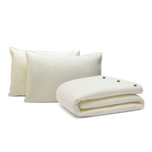 Artisan Wash Boho 100% Cotton Crisp Percale Duvet Cover Set by Blue Nile Mills - 1 of 4
