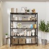 Vynxaria 48" 5-Tier Black Wire Shelf - 400LBS Per Shelf, Heavy Duty Steel Storage Rack (48"W x 20"D x 72"H), Rust-Resistant for Kitchen/Laundry/Garage - 2 of 4