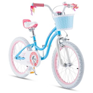 RoyalBaby Stargirl Kids Outdoor Bicycle with Kickstand, Accessory Basket, Bell, and Safety Training Wheels for Ages 4-7 - 1 of 4