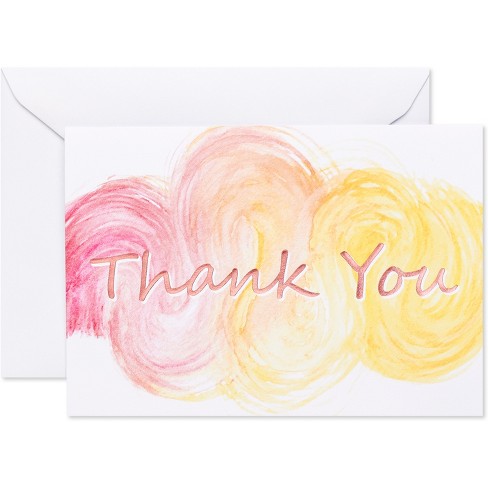 Green Inspired 10ct Rainbow Thank You Cards : Target