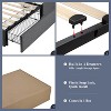 Allewie King Upholstered Bed Frame/4 Storage Drawers/Adjustable Headboard/Square Stitched Button Tufted/wooden Support/Easy Assembly/Dark Grey - 4 of 4