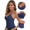 INSPIRE CHIC Women's Halter Neck Wireless Padded Tight Adjustable Spaghetti Straps Cropped Sport Tank Tops - 3 of 4