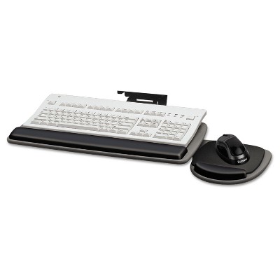 Fellowes Adjustable Standard Keyboard Platform 20-1/4w x 11-1/8d Graphite/Black 93841