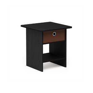 HOMLUX Modern End Table Nightstand with Storage Drawer & Display Shelf Beside Bedroom - 1 of 4