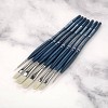 Borciani e Bonazzi Unico Bianco Synthetic Paint Brush Assorted Shapes -Set of 7 - Acrylic, Oil, Gel, Impasso Painting - Ergonomic Handle, - 2 of 4