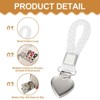 Unique Bargains Cotton Loop Metal Clothing Towel Storage Heart Shape Clips 4.3" 6 Pcs - 3 of 4