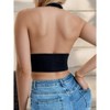 Paaaawaters Women's Deep V Neck Front Button Halter Bra Sexy Strapless Backless Breathable Bra - 2 of 4