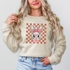 Simply Sage Market Women's Graphic Sweatshirt Checkered Bunny - 2 of 3