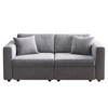 Buenhomino Modern DIY Sectional Sofa, Modular Sectional Couches for Living Room，Light Gray Velvet - 2 of 4