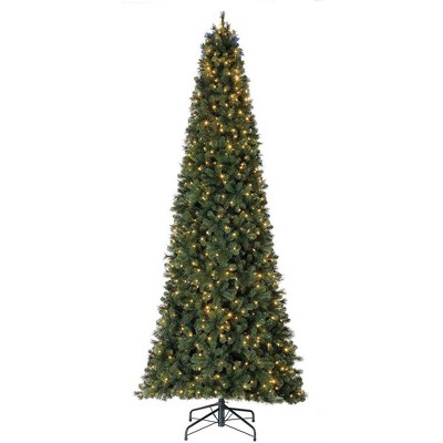 Home Heritage 12' Cascade Cashmere Quick Set Christmas Tree with Changing Lights