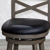 24" Counter Height Swivel Stool Modern Dining Chairs Bar Chairs X-Backrest Chair Armless Stool - 3 of 4