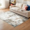 Washable Modern Abstract Rug Non Slip Low Pile Rug Soft Contemporary Throw Floor Cover Foldable Indoor Carpet for Living Room Bedroom - 2 of 4