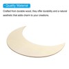 Unique Bargains Unfinished Natural Wooden Moon Pieces for DIY Craft Decoration 5 Pcs - 4 of 4