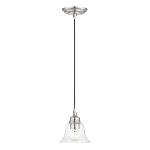 Livex Lighting Moreland 1 - Light Pendant in  Brushed Nickel - 1 of 4