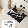 Maplefield Bathroom Foldable Sink Cover - Heat Resistant Silicone Mat & Makeup Mat - Bathroom Space Saver Sink Cover (Black) - 4 of 4