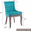 QingMoon Dining Chairs Set of 2, Solid Wood Fabric Upholstered Kitchen Chairs Wingback Accent Chairs with Nailhead Trim for Dining Room - 3 of 4