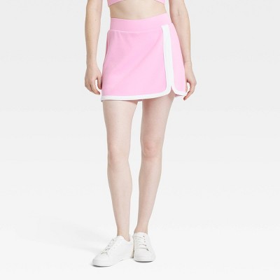 Women's Knit Piped High-Rise Skort - JoyLab™ Light Pink S