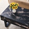 NicBex Dining Room Table Modern 47.2" Dining Table Counter Height Table with  Metal Legs Imitation Marble Top for Living Room - 3 of 4