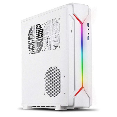 SilverStone Technology Slim Computer Case for Mini-Itx Motherboards with Integrated Addressable RGB Lighting SST-RVZ03W-ARGB