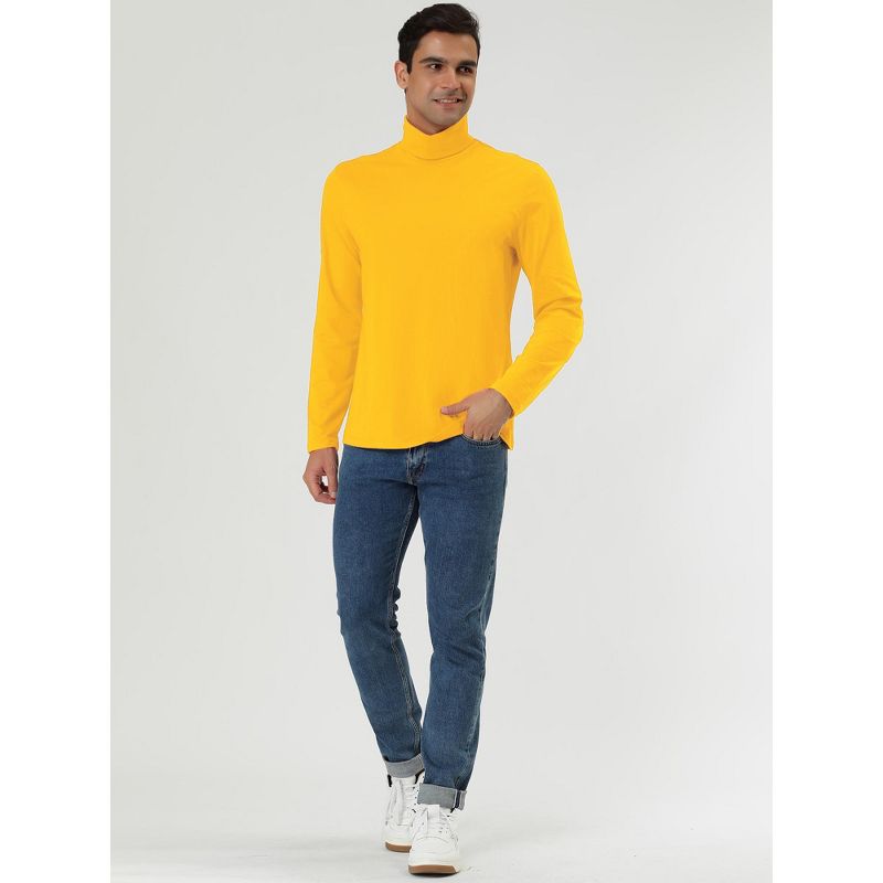 Lars Amadeus Men's Slim Fit Long Sleeve Pullover Turtleneck Sweater, 4 of 8