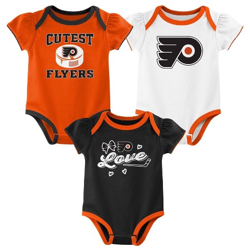 Newborn & Infant Philadelphia Flyers Black/White Monterey Tie-Dye Two-Pack  Bodysuit Set