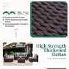 UPHA 5-Piece Rattan Patio Sofa Conversation Set with Cushions - 4 of 4